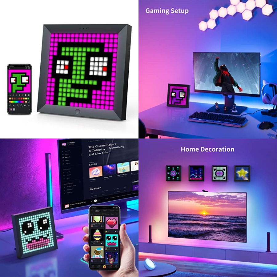Desk Setup Desk - Panneau d'affichage LED à pixels, compatible