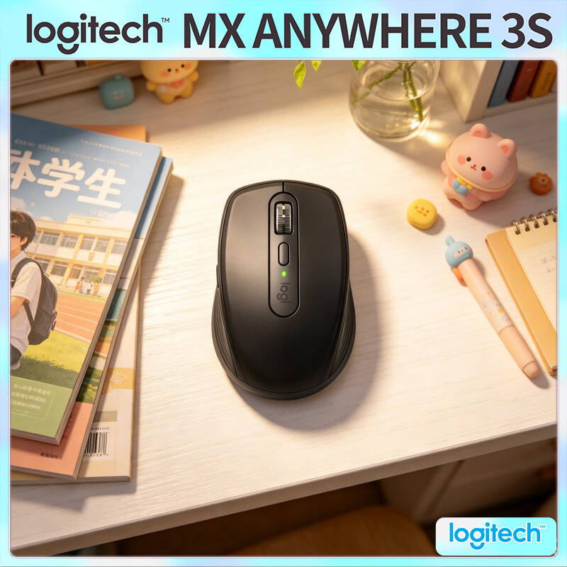 Desk Setup For Work - Souris Premium MX Anywhere 3S -
