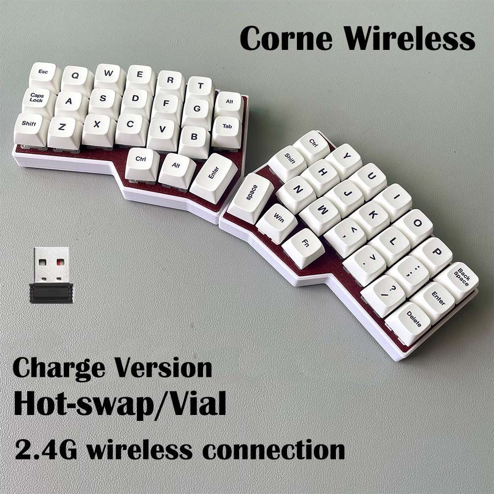 Desk Setup Programmer - CORNE V4 2.4G sans fil fendu