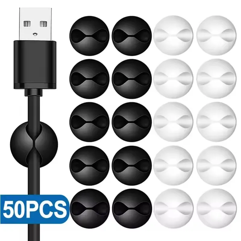 Desk Setup Cable Management - Mini organisateur de câbles en silicone,