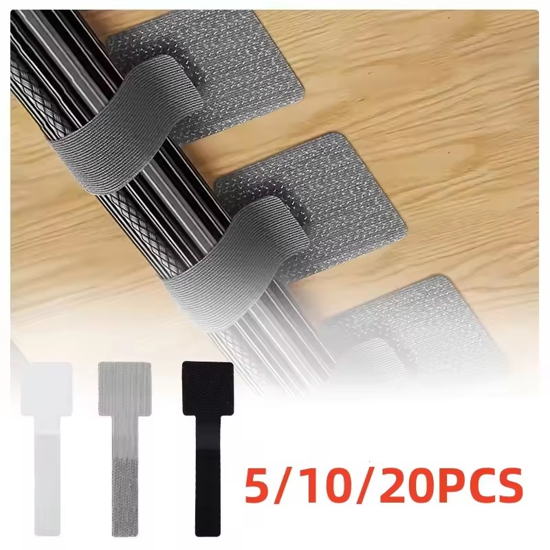 Desk Setup Cable Management - 20/10/5/1PCS Serre-câbles réutilisables en nylon pour