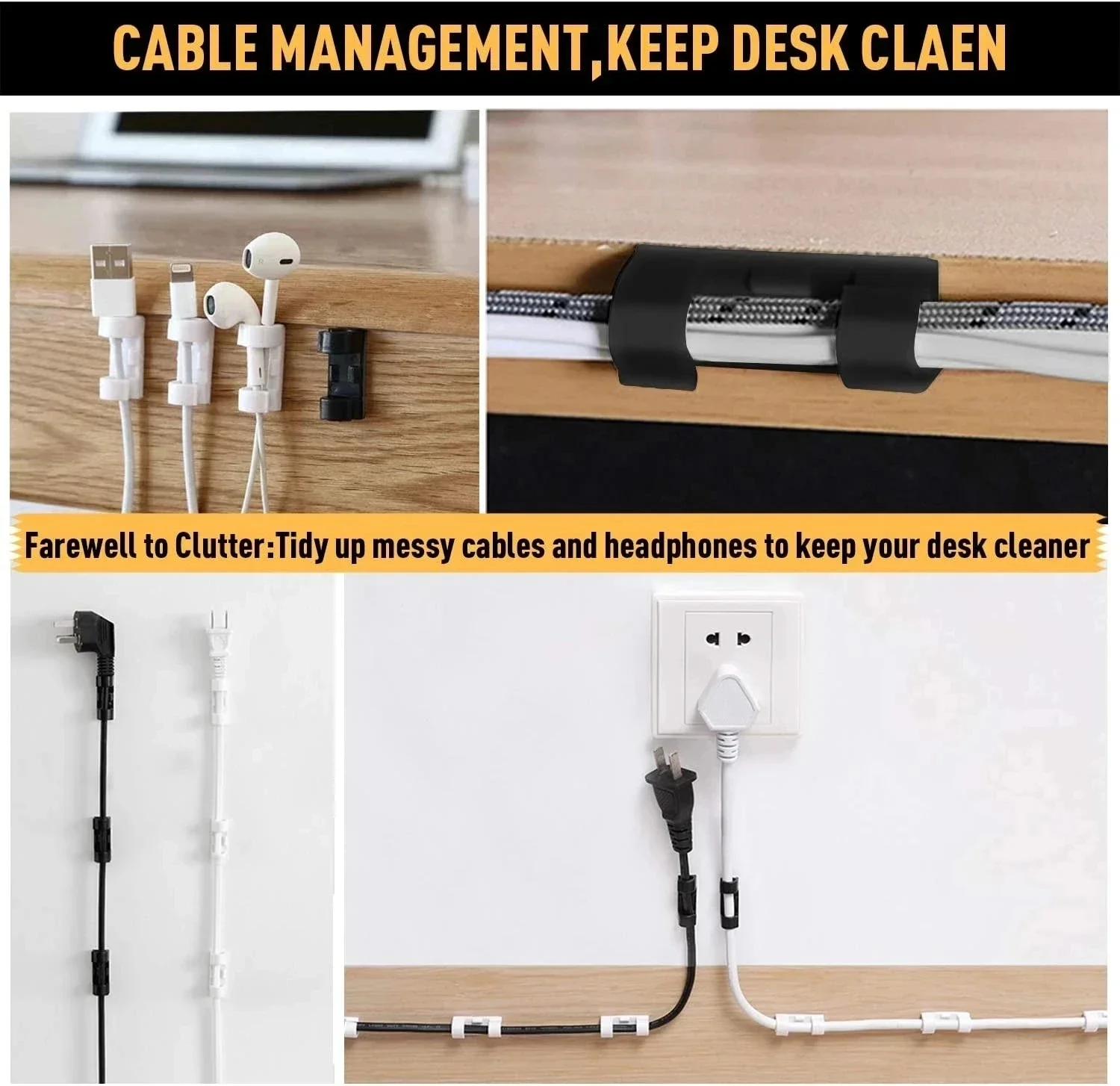 Organisateur de câbles, suppor - Desk Setup Cable Management avis et prix
