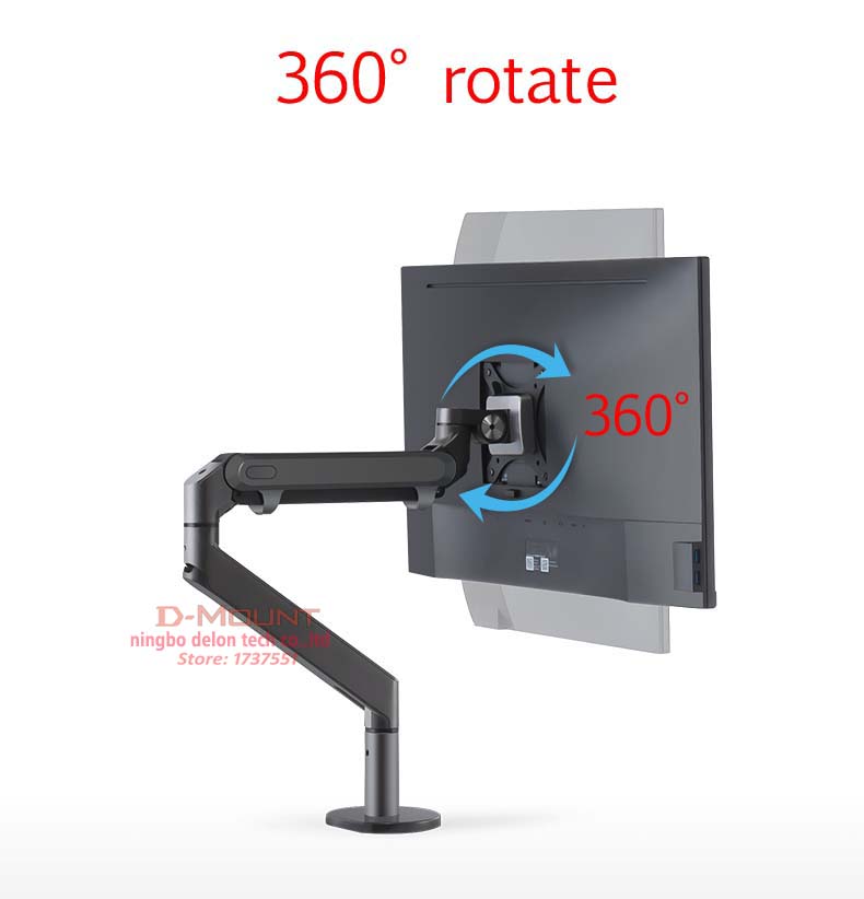 OZ-1 aluminium ressort à gaz 1 - Monitor Arm Clamp avis et prix