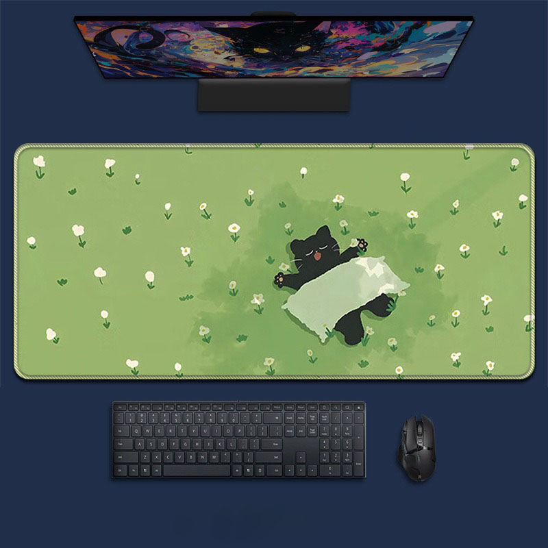 Grand tapis de souris de jeu A - Desk Setup Natural avis et prix
