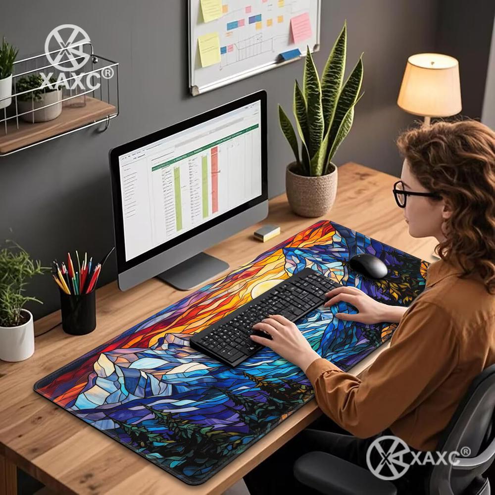 Tapis de bureau en verre teint - Desk Setup Natural avis et prix