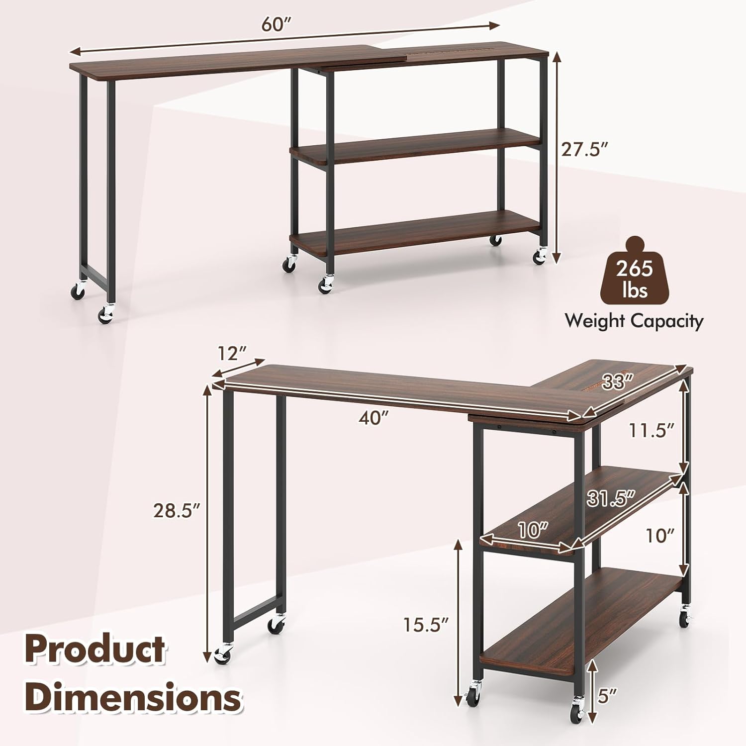 360 °   Table d'appoint rotati - Desk Setup Ideas avis et prix
