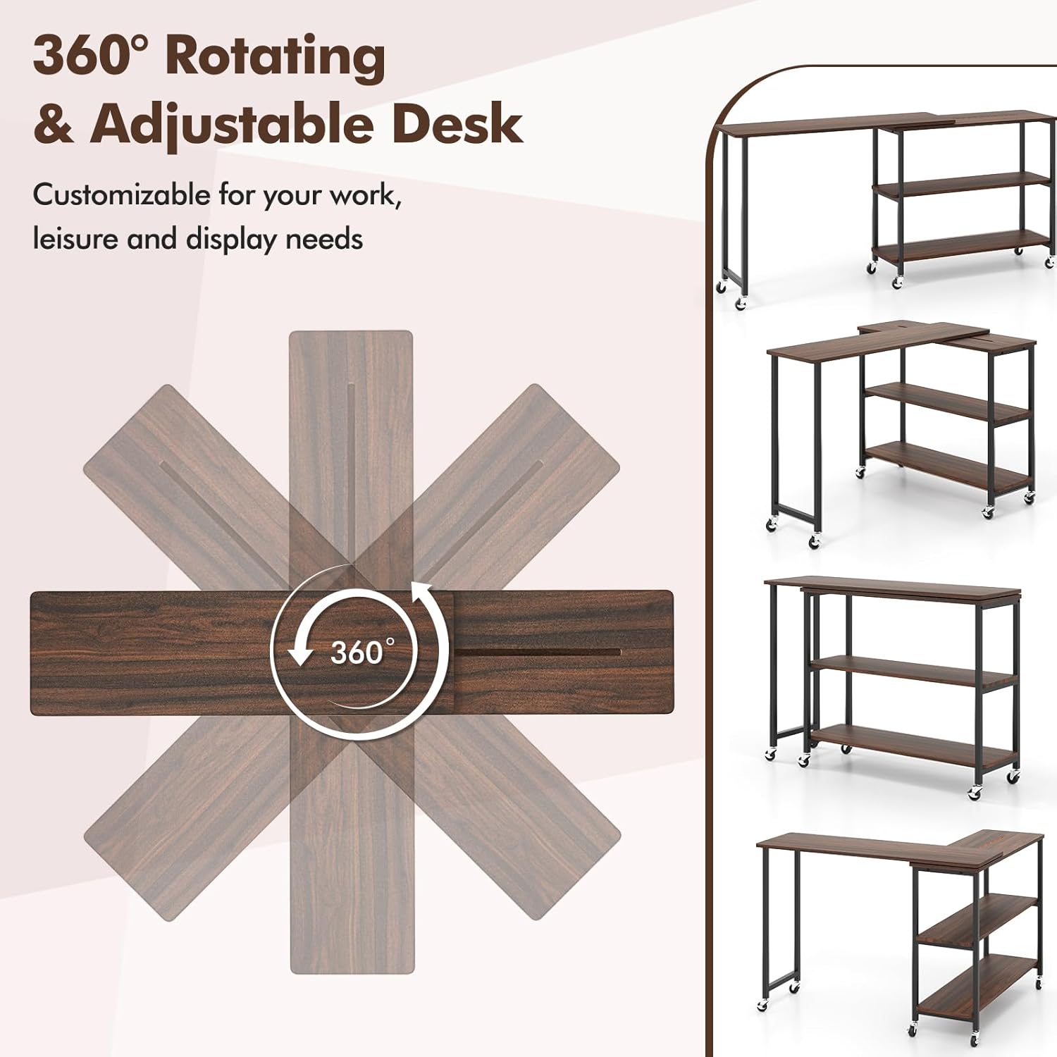360 °   Table d'appoint rotati - Desk Setup Ideas avis et prix