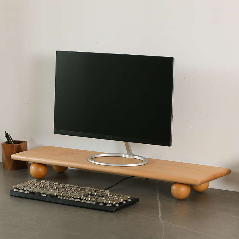 Support de bureau en bois natu - Desk Setup Natural avis et prix