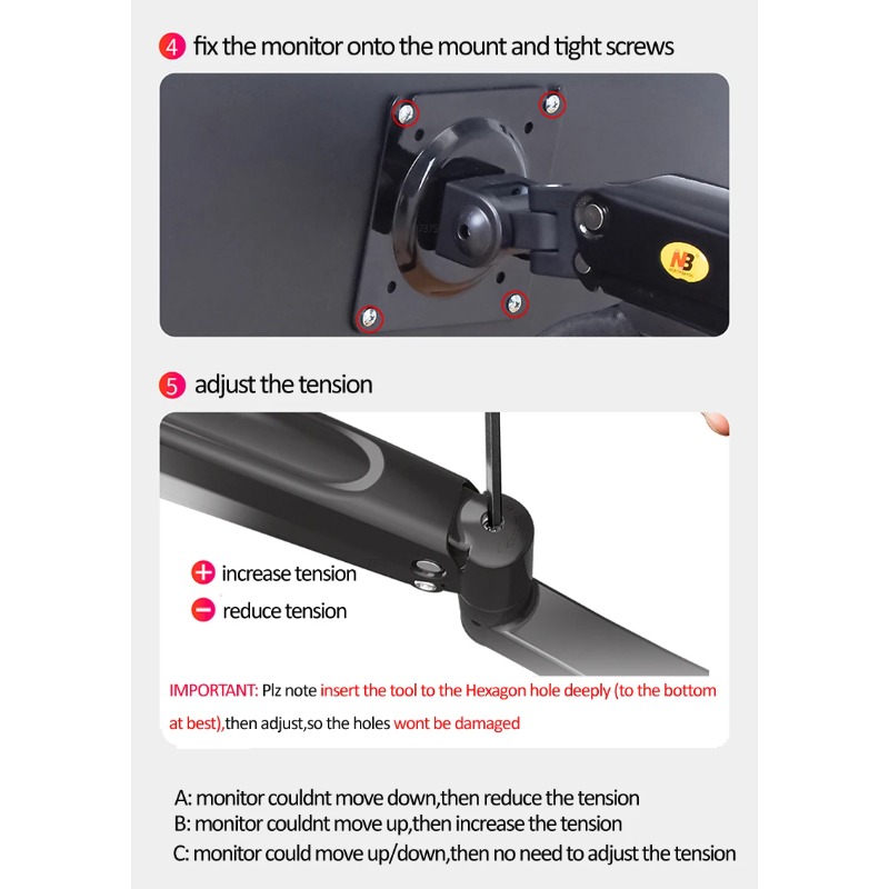 NB NOUVEAU H180 Support de bur - Monitor Arm Clamp avis et prix