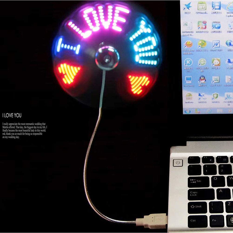 Ventilateur USB créatif, lumiè - Desk Setup Programmer avis et prix