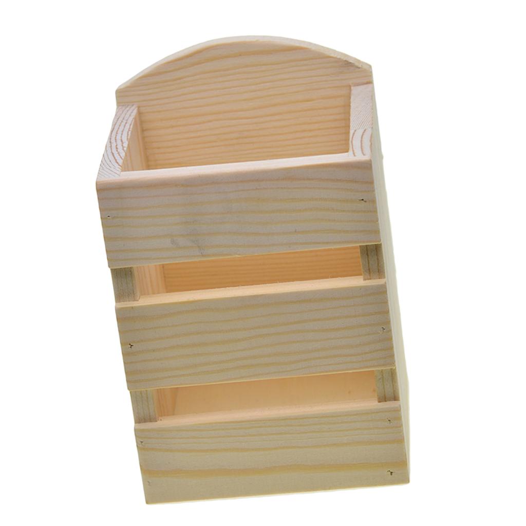Porte-stylos en bois naturel,  - Desk Setup Natural avis et prix