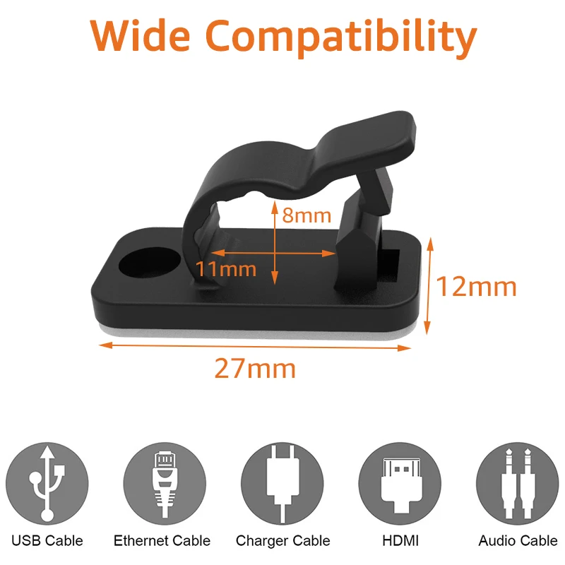 Clips de rangement de câbles,  - Desk Setup Cable Management avis et prix