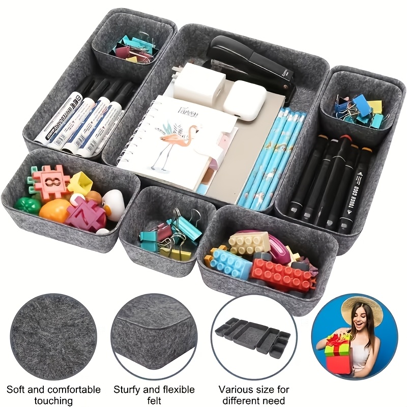 Boîte de rangement en feutre p - Desk Setup Organizer avis et prix