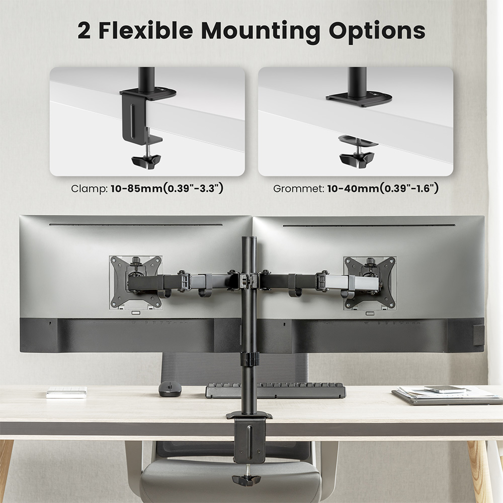 Support double moniteur ACGAM  - Monitor Arm Clamp avis et prix