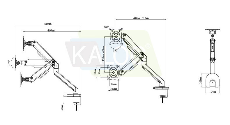Support de bureau ergonomique  - Monitor Arm Clamp avis et prix