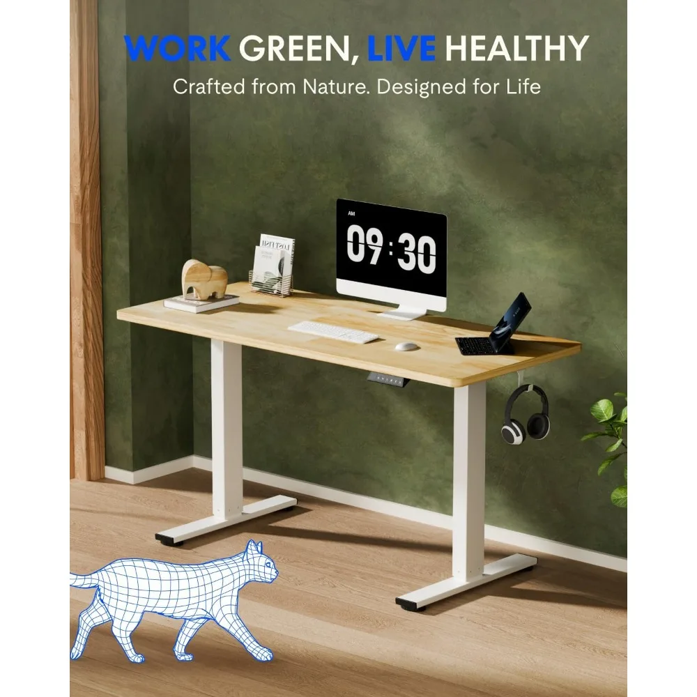FLEXISPOT Bureau debout en boi - Desk Setup Natural avis et prix