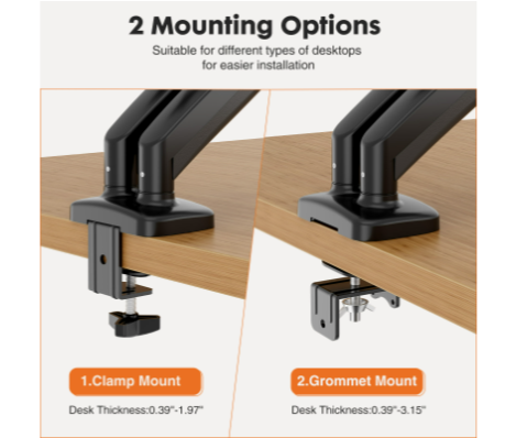 Support double moniteur à bras - Monitor Arm Clamp avis et prix