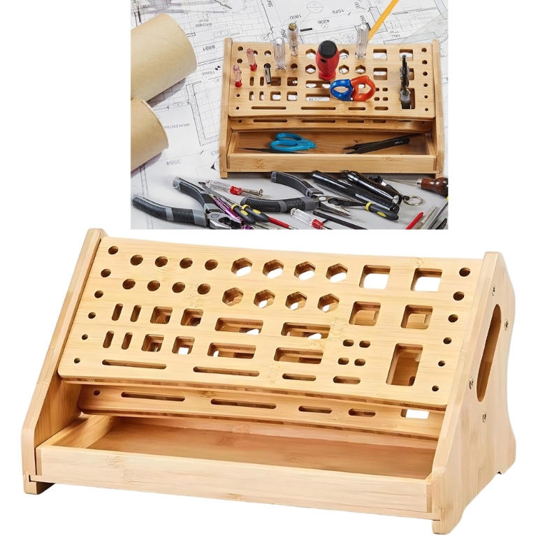 K1AE – étagère rangement en bo - Desk Setup Natural avis et prix